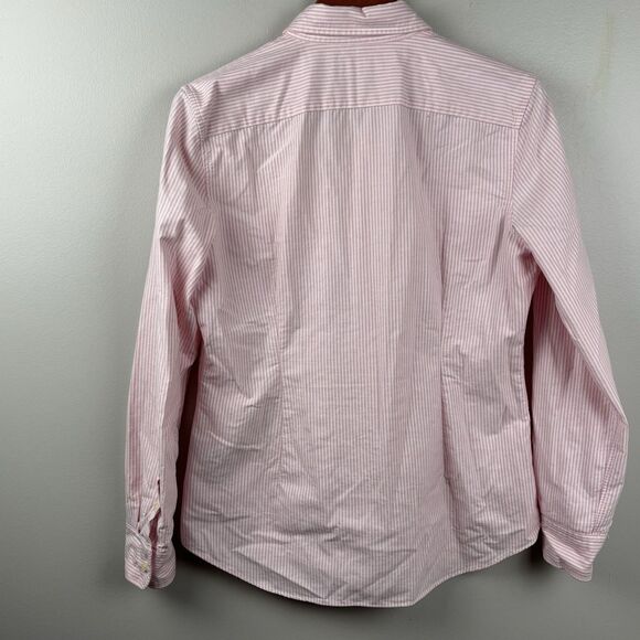 Ralph Lauren Men’s Large long Sleeve Button shirt Pink Striped Pony Custom Fit - Picture 5 of 6